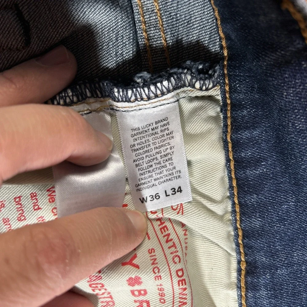 Lucky‎ Brand Jeans Men's 36x34 (38x32) Blue 363 Vintage Straight Stretch Denim